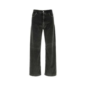 Fendi Men Charcoal Corduroy Pant